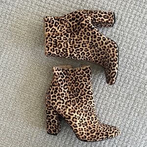 Steve Madden leopard print booties. Size 8.5